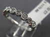 ESTATE .52CT DIAMOND 14KT WHITE GOLD 11 STONE FILIGREE MILGRAIN ANNIVERSARY RING