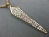 ESTATE .44CT DIAMOND 18K ROSE GOLD 3D TRIANGULAR PAVE ENLONGATED BAR FUN PENDANT