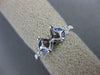 ESTATE .31CT DIAMOND & AAA SAPPHIRE 14K WHITE GOLD 3D SEMI MOUNT ENGAGEMENT RING
