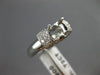 ESTATE .72CT DIAMOND 18K WHITE GOLD 3D V SHAPE SEMI MOUNT ENGAGEMENT RING #15731