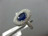 ESTATE 1.82CT DIAMOND & AAA EXTRA FACET SAPPHIRE 14KT WHITE GOLD ENGAGEMENT RING