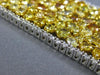 GIA WIDE 63.84CT WHITE & FANCY YELLOW DIAMOND 18KT 2 TONE GOLD TENNIS BRACELET