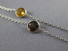 ESTATE LARGE & LONG 36.0CT AAA MULTI GEM 14KT WHITE GOLD 3D BY THE YARD NECKLACE
