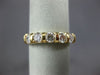 ESTATE .80CT DIAMOND 14KT YELLOW GOLD 3D 5 STONE CHANNEL ANNIVERSARY RING #17285
