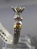 ANTIQUE .87CT DIAMOND 14K TWO TONE GOLD CLASSIC MARQUISE ENGAGEMENT RING #22424