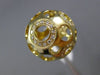 ESTATE LARGE .21CT DIAMOND 14KT YELLOW GOLD 3D OPEN DOME CIRCLE OF LIFE RING