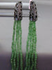 ESTATE EXTRA LONG 10.33CT DIAMOND & EMERALD 14KT TWO TONE GOLD CLIP ON EARRINGS