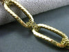 ESTATE WIDE 14KT YELLOW GOLD ELONGATED DIAMOND CUT ITALIAN LINK TOGGLE BRACELET