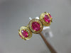 WIDE 4.23CT DIAMOND & AAA PINK RUBY 18K YELLOW GOLD OVAL HALO ETERNITY LOVE RING