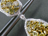 ESTATE LARGE GIA 9.55CT WHITE & YELLOW DIAMOND 18KT 2 TONE GOLD HANGING EARRINGS