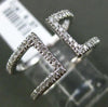 ESTATE .37CT DIAMOND 14K WHITE GOLD 3D DOUBLE SIDED RECTANGULAR TENSION FUN RING