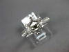 ESTATE .35CT DIAMOND 14KT WHITE GOLD 3D FLOWER SEMI MOUNT ENGAGEMENT RING #17452