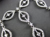 ESTATE LONG 8.25CT DIAMOND 18KT WHITE GOLD FLOATING MULTI ROW PAVE EYE NECKLACE