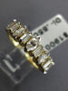 ESTATE .85CT DIAMOND 14KT YELLOW GOLD MARQUISE & BAGUETTE ANNIVERSARY RING #6898