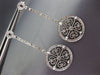 ESTATE .24CT DIAMOND 14KT WHITE GOLD CIRCLE OF LIFE MULTI HEART HANGING EARRINGS