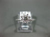 ANTIQUE .40CT OLD MINE DIAMOND 14KT WHITE GOLD 3D FLOWER ENGAGEMENT RING #21122