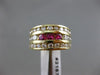 ESTATE WIDE 1.90CT DIAMOND & AAA RUBY 14KT YELLOW GOLD 3D COCKTAIL RING #21571