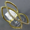 ESTATE LARGE .50CT DIAMOND 14KT YELLOW GOLD SEMI ETERNITY DOUBLE LOVE KNOT RING