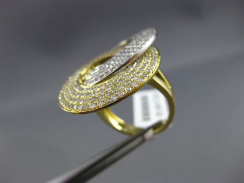 ESTATE LARGE 2.73CT DIAMOND 18K 2TONE GOLD DOUBLE CIRCLE INFINITY LOVE KNOT RING