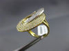 ESTATE LARGE 2.73CT DIAMOND 18K 2TONE GOLD DOUBLE CIRCLE INFINITY LOVE KNOT RING
