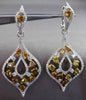 ESTATE LARGE 4.64CTW FANCY COLOR DIAMOND 18KT TWO TONE GOLD FILIGREE EARRINGS