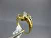 ANTIQUE WIDE .33CT DIAMOND 14KT YELLOW GOLD 3D PROMISE FRIENDSHIP RING #12081
