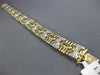 ANTIQUE WIDE 1.98CT DIAMOND 14KT WHITE & YELLOW GOLD 3D PUZZLE BRACELET #19715