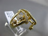 ESTATE EXTRA LARGE .45CT DIAMOND 14KT YELLOW GOLD 3D FLOWER FLOATING FUN RING