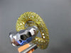 ESTATE EXTRA LARGE 2.48CT FANCY YELLOW DIAMOND 18K 2 TONE GOLD 3D LOVE KNOT RING