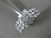 ESTATE WIDE 1.95CT DIAMOND 14KT WHITE GOLD 3 ROW SEMI ETERNITY ANNIVERSARY RING