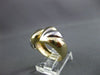 ESTATE LARGE 14KT WHITE & YELLOW GOLD ITALIAN DOUBLE HEART RING UNIQUE! #22791