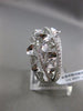 ESTATE LARGE 1.69CT DIAMOND 18KT WHITE GOLD 3D MULTI ROW CRISS CROSS WAVE RING