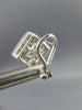 ESTATE LARGE 2.16CT DIAMOND 14KT WHITE GOLD 3D INVISIBLE CLIP ON EARRING #15771
