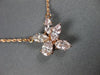 ESTATE 1.40CT PINK DIAMOND 18K ROSE GOLD 3D BY THE YARD BUTTERFLY LEAF NECKLACE