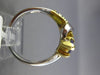 ESTATE 1.10CT DIAMOND & TANZANITE 18K TWO TONE GOLD 3D LOVE KNOT ENGAGEMENT RING
