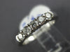 ESTATE .56CT ROUND DIAMOND 14KT WHITE GOLD 3D CLASSIC 5 STONE ANNIVERSARY RING