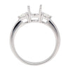 ESTATE .33CT DIAMOND 18KT WHITE GOLD CLASSIC 4 PRONG SEMI MOUNT ENGAGEMENT RING