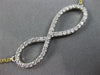 ESTATE LARGE .70CT DIAMOND 14KT TWO TONE GOLD 3D CLASSIC INFINITY LOVE NECKLACE