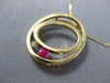 .28CT DIAMOND & AAA RUBY 14KT YELLOW GOLD 3 STONE DOUBLE OVAL LOVE KNOT PENDANT