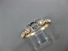 ESTATE .20CT DIAMOND 14KT WHITE & ROSE GOLD OPEN FILIGREE FLOWER ENGAGEMENT RING
