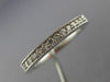 ESTATE .20CT DIAMOND 14KT WHITE GOLD 3D CLASSIC WEDDING ANNIVERSARY RING #19625