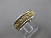 ANTIQUE WIDE 14KT WHITE & YELLOW GOLD WOVEN WEDDING ANNIVERSARY RING 7mm #23564