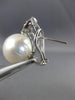 EXTRA MASSIVE 1.90CT DIAMOND & SOUTH SEA PEARL 18KT WHITE GOLD CLIP ON EARRINGS