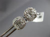 ESTATE .30CT DIAMOND 18K WHITE GOLD 3D SQUARE JACKET SEMI MOUNT STUD EARRINGS