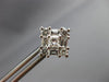 ESTATE LARGE 1.50CT DIAMOND 14KT WHITE GOLD CLASSIC CLUSTER STUD EARRINGS #1465
