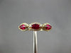ESTATE .71CT DIAMOND & AAA RUBY 14K YELLOW GOLD 3D HALO WEDDING ANNIVERSARY RING