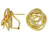 ESTATE 1.25CT DIAMOND 14KT YELLOW GOLD 3D CIRCULAR LOVE KNOT CLIP ON EARRINGS