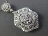 ESTATE LARGE 2.30CT DIAMOND 18KT WHITE GOLD 3D FILIGREE MULTI SHAPE DROP PENDANT