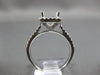 ESTATE .56CT DIAMOND 14KT WHITE GOLD 3D SQUARE HALO SEMI MOUNT ENGAGEMENT RING