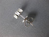 ESTATE .94CT DIAMOND 18KT WHITE GOLD 3D 8mm CLASSIC CLUSTER FLOWER STUD EARRINGS